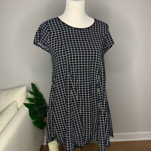 UO - Silence + Noise Black & White Grid Dress